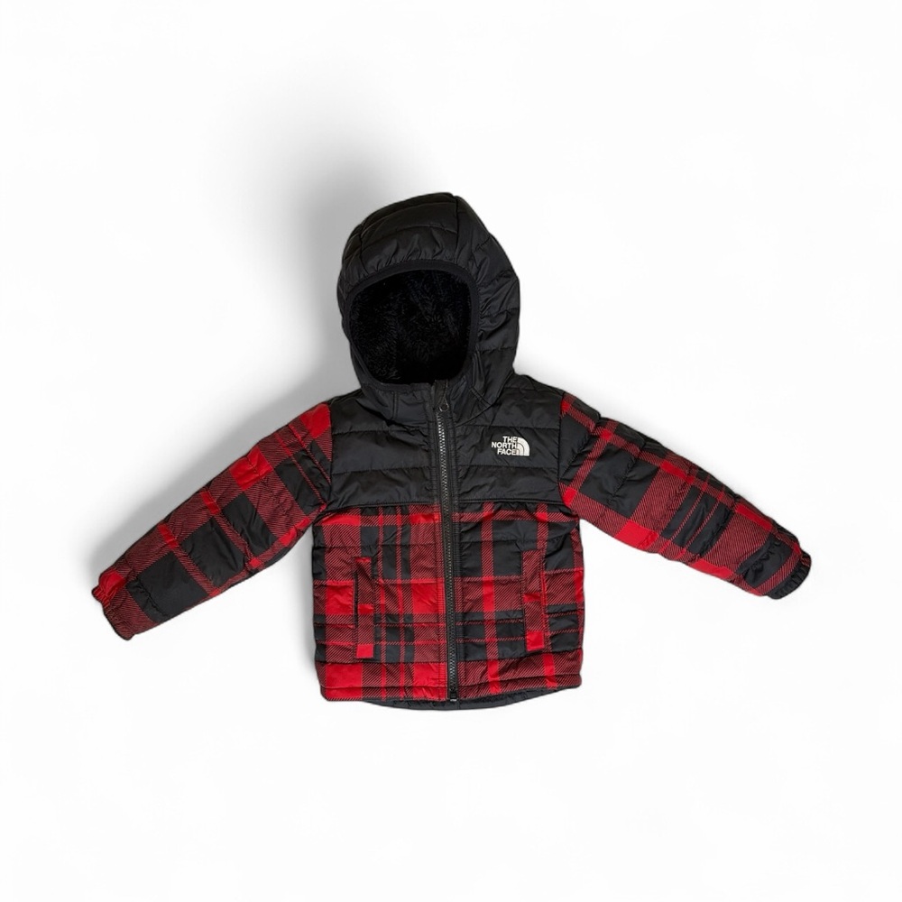 The North Face Toddler 2T Red Black Checkered Fleece Lined Jacket